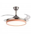 Ventilador LED Cosmos DC 72W 4 aspas 6480Lm Níquel / Haya CCT