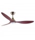 Ventilador de Techo Delfos DC 20W 2000Lm 3 Aspas Cuero / Cerezo 4000K