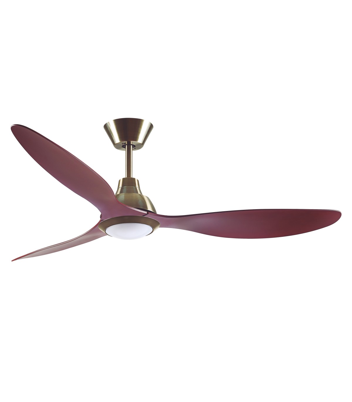 Ventilador de Techo Delfos DC 20W 2000Lm 3 Aspas Cuero / Cerezo 4000K