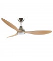 Ventilador de Techo Delfos DC 20W 2000Lm 3 Aspas Níquel / Haya 4000K