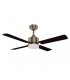 Ventilador de Techo HUPE DC Cuero 18W 2350Lm 4 Aspas Rev. Cerezo/Nogal CCT