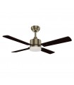 Ventilador de Techo HUPE DC Cuero 18W 2350Lm 4 Aspas Rev. Cerezo/Nogal CCT
