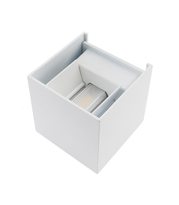 Aplique LED de pared 6W 540Lm 10º-90º IP54 White Cube