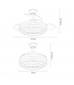 Ventilador Kai DC 72W 6120Lm 3 Aspas Negro CCT