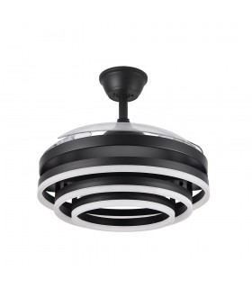 Ventilador Kai DC 72W 6120Lm 3 Aspas Negro CCT