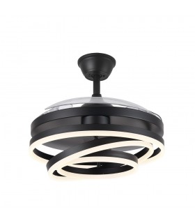 Ventilador Kai DC 72W 6120Lm 3 Aspas Negro CCT