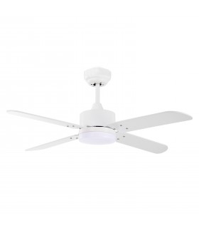 Ventilador Kenia DC Blanco 18W 1800Lm 4 Aspas Blanco CCT