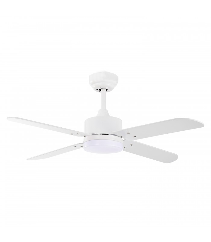 Ventilador Kenia DC Blanco 18W 1800Lm 4 Aspas Blanco CCT