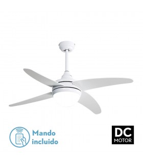 Ventilador de Techo KLOD DC Blanco 4 Aspas Blanco 2xE27