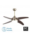 Ventilador de Techo KLOD DC Cuero 4 Aspas Cerezo 2xE27