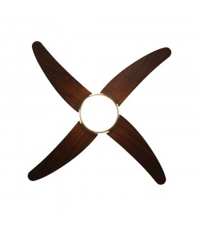 Ventilador de Techo KLOD DC Cuero 4 Aspas Cerezo 2xE27