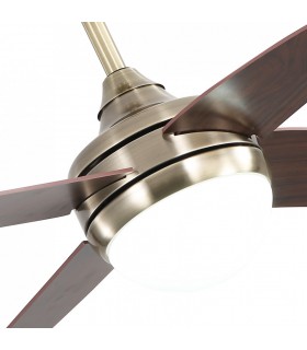 Ventilador de Techo KLOD DC Cuero 4 Aspas Cerezo 2xE27
