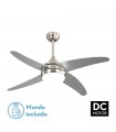 Ventilador de Techo KLOD DC Níquel 4 Aspas Plata 2xE27
