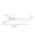 Ventilador de Techo KOCHI Blanco DC 18W 2350Lm 3 Aspas Blanco CCT