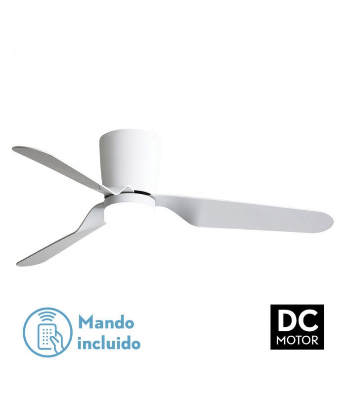 Ventilador de Techo KOCHI Blanco DC 18W 2350Lm 3 Aspas Blanco CCT