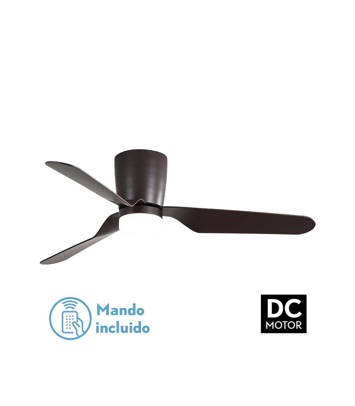 Ventilador de Techo KOCHI Marrón DC 18W 2350Lm 3 Aspas Marrón CCT
