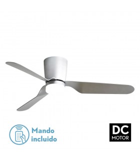 Ventilador de Techo KOCHI Níquel DC 18W 2350Lm 3 Aspas Plata CCT