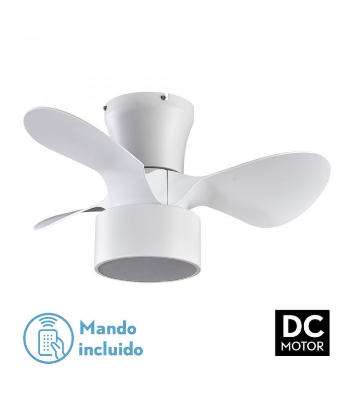 Ventilador Kos DC 24W 2390Lm 3 Aspas Blanco CCT