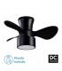Ventilador Kos DC 24W 2390Lm 3 Aspas Negro CCT