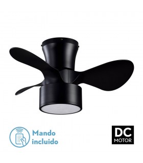 Ventilador Kos DC 24W 2390Lm 3 Aspas Negro CCT