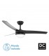 Ventilador Kusi DC 3 Aspas Negro 2xE27