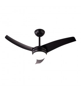 Ventilador Kusi DC 3 Aspas Negro 2xE27