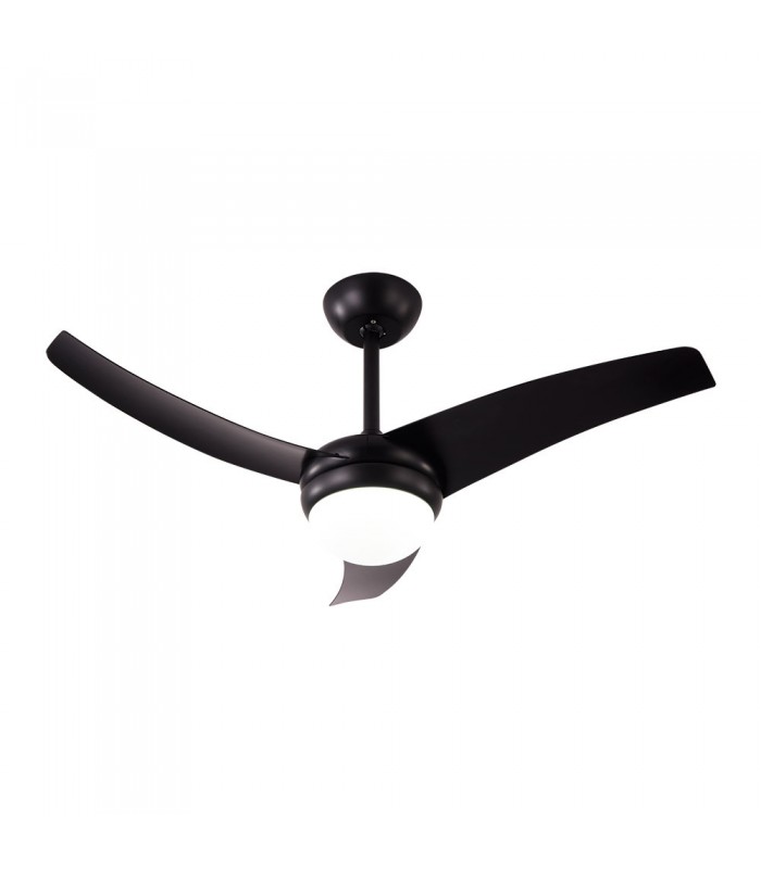 Ventilador Kusi DC 3 Aspas Negro 2xE27