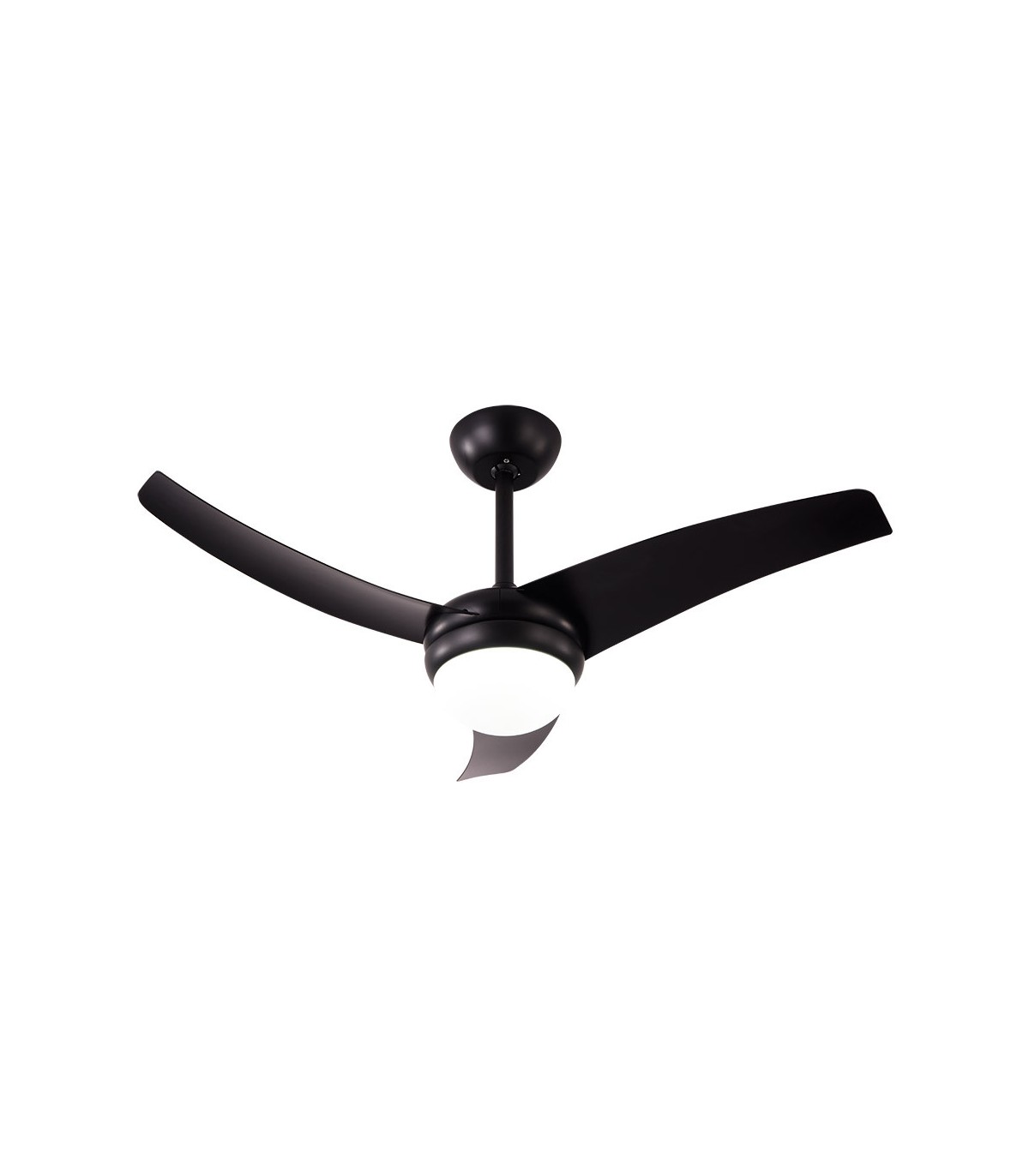 Ventilador Kusi DC 3 Aspas Negro 2xE27
