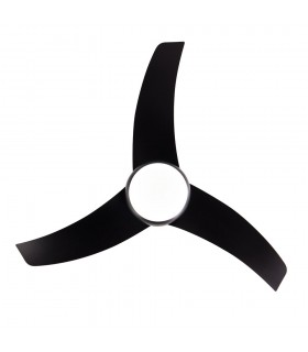 Ventilador Kusi DC 3 Aspas Negro 2xE27