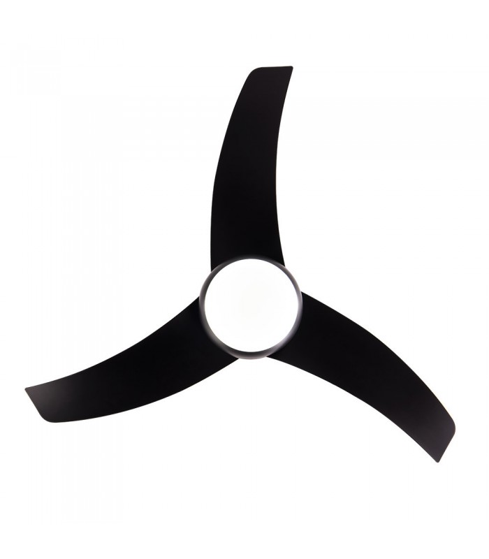 Ventilador Kusi DC 3 Aspas Negro 2xE27