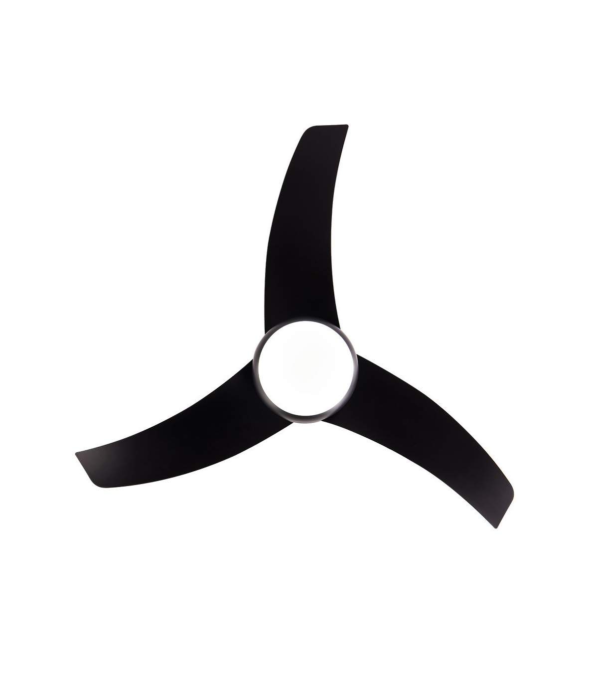 Ventilador Kusi DC 3 Aspas Negro 2xE27