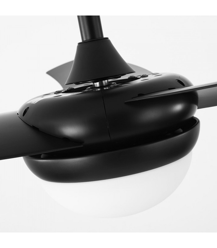 Ventilador Kusi DC 3 Aspas Negro 2xE27