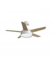 Ventilador de Techo LEBECHE DC Blanco 25W 2495Lm 5 Aspas Reversibles Blanco/Haya CCT