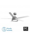 Ventilador de Techo LEBECHE DC Gris 25W 2495Lm 5 Aspas Reversibles Blanco/Haya CCT