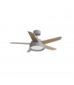 Ventilador de Techo LEBECHE DC Gris 25W 2495Lm 5 Aspas Reversibles Blanco/Haya CCT
