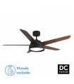 Ventilador de Techo LEBECHE DC Marrón 25W 2495Lm 5 Aspas Reversibles Nogal/Roble CCT