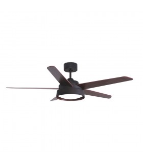 Ventilador de Techo LEBECHE DC Marrón 25W 2495Lm 5 Aspas Reversibles Nogal/Roble CCT