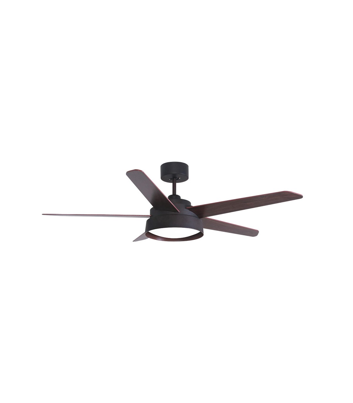 Ventilador de Techo LEBECHE DC Marrón 25W 2495Lm 5 Aspas Reversibles Nogal/Roble CCT