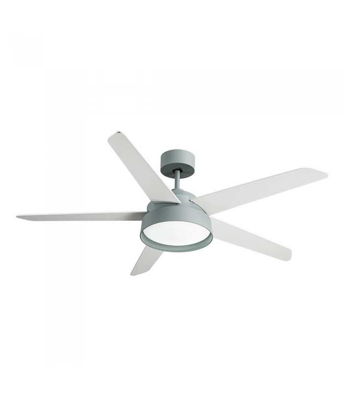 Ventilador de Techo LEBECHE DC Verde 25W 2495Lm 5 Aspas Reversibles Blanco/Haya CCT