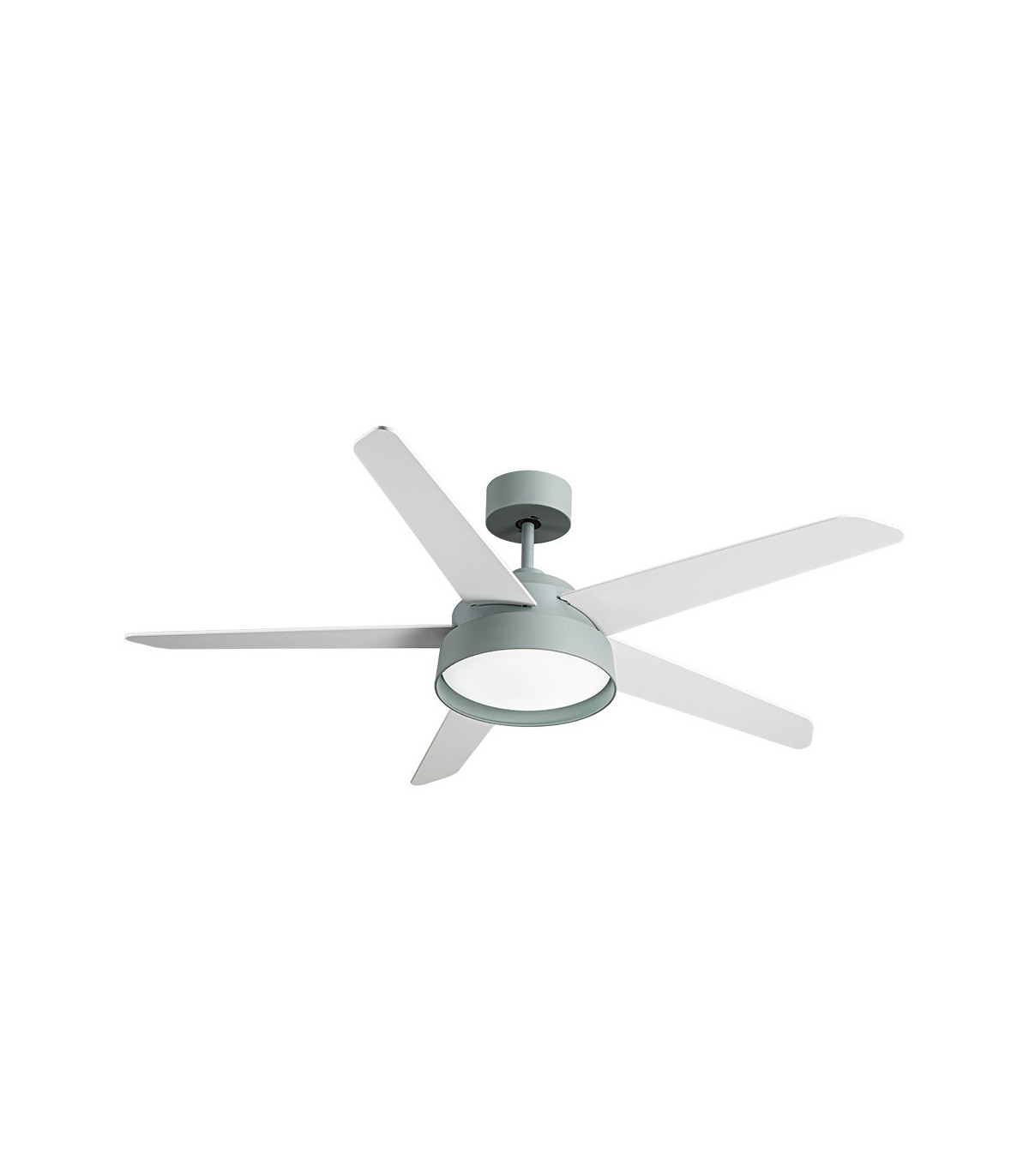 Ventilador de Techo LEBECHE DC Verde 25W 2495Lm 5 Aspas Reversibles Blanco/Haya CCT