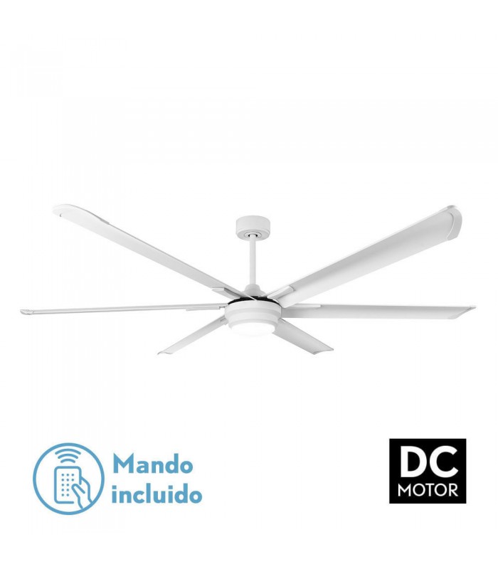 Ventilador de Techo MAREA Blanco DC 30W 3250Lm 6 Aspas CCT