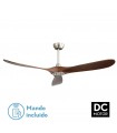 Ventilador de Techo MARIN DC Níquel 3 Aspas Roble Sin Luz