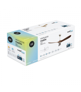 Ventilador de Techo MARIN DC Níquel 3 Aspas Roble Sin Luz