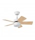 Ventilador de Techo MARTA Blanco DC 36W 3060Lm 5 Aspas Blanco/Haya CCT