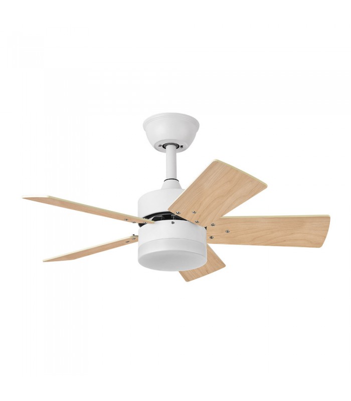 Ventilador de Techo MARTA Blanco DC 36W 3060Lm 5 Aspas Blanco/Haya CCT