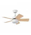 Ventilador de Techo MARTA Blanco DC 36W 3060Lm 5 Aspas Blanco/Haya CCT