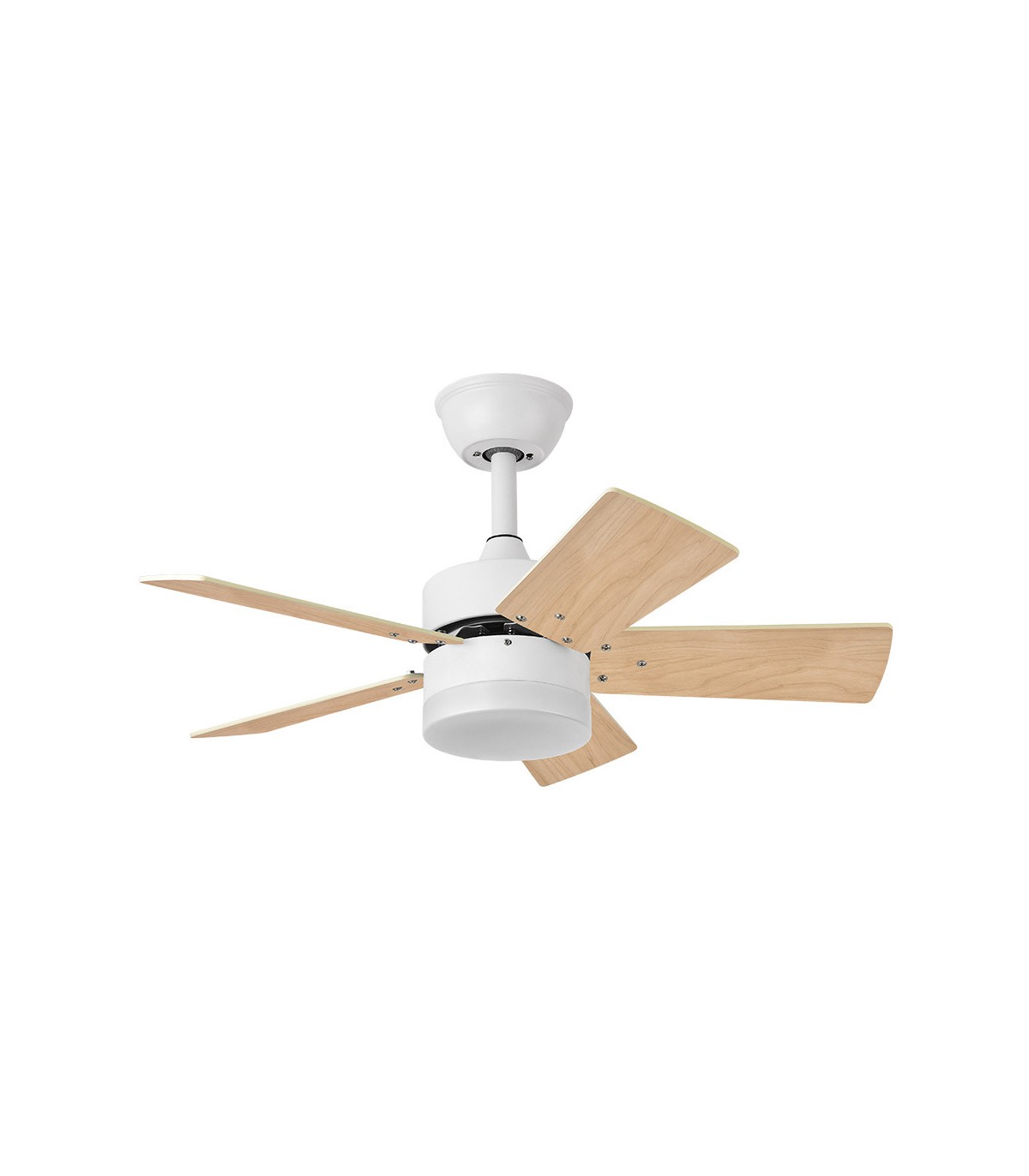 Ventilador de Techo MARTA Blanco DC 36W 3060Lm 5 Aspas Blanco/Haya CCT