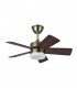 Ventilador de Techo MARTA Cuero DC 36W 3060Lm 5 Aspas Cerezo/Nogal CCT