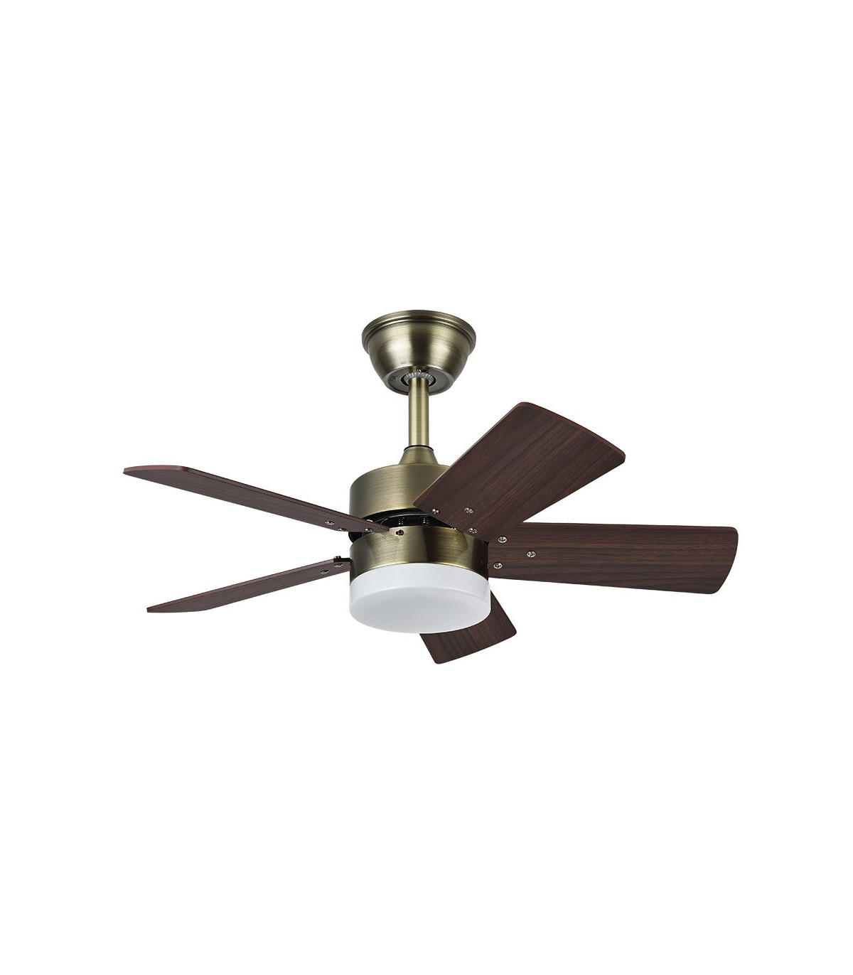 Ventilador de Techo MARTA Cuero DC 36W 3060Lm 5 Aspas Cerezo/Nogal CCT