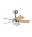Ventilador de Techo MARTA Níquel DC 36W 3060Lm 5 Aspas Haya/Plata CCT